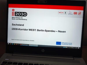 Das Projekt i2030 bei der Stadtverordnetenversammlung in Falkensee am 24.4.2024 zum Ausbau Berlin-Spandau-Nauen