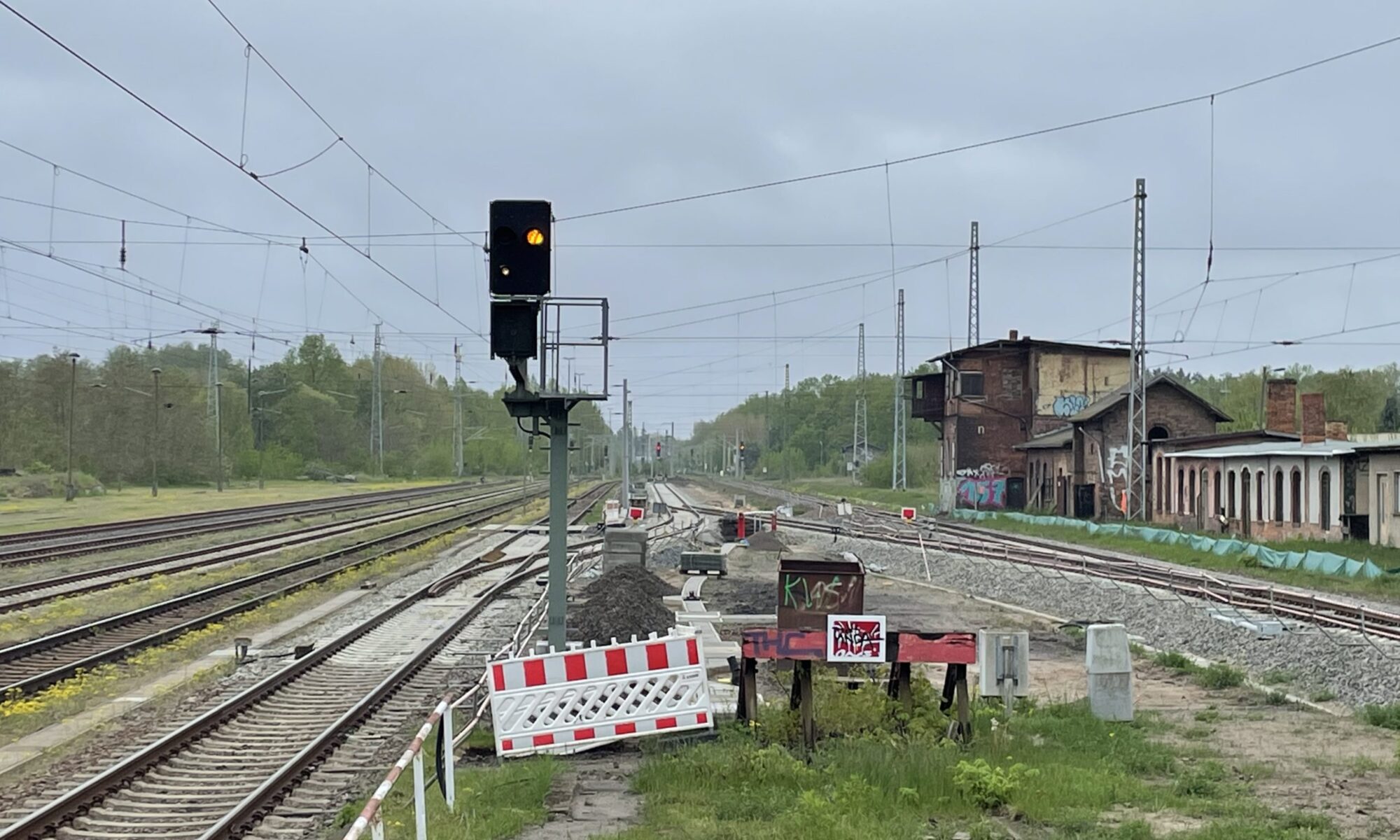 Bauarbeiten Kehrgleis Bahnhof Königs Wusterhausen, Foto: VBB GmbH