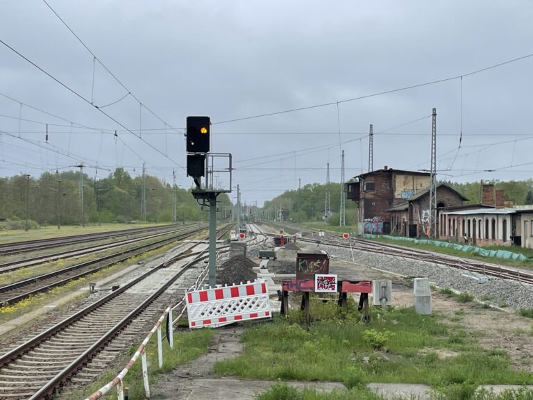 Bauarbeiten Kehrgleis Bahnhof Königs Wusterhausen, Foto: VBB GmbH