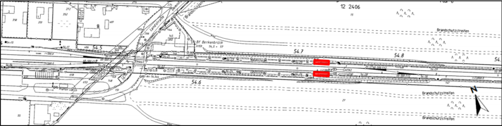 Bauskizze Station Berkenbrück (Verlängerung rot markiert), Foto: DB Station&Service