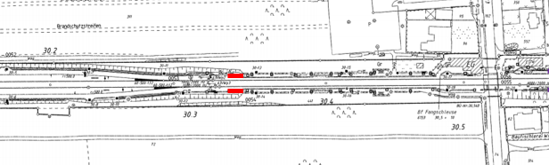 Bauskizze Station Fangschleuse (Verlängerung rot markiert), Foto: DB Station&Service