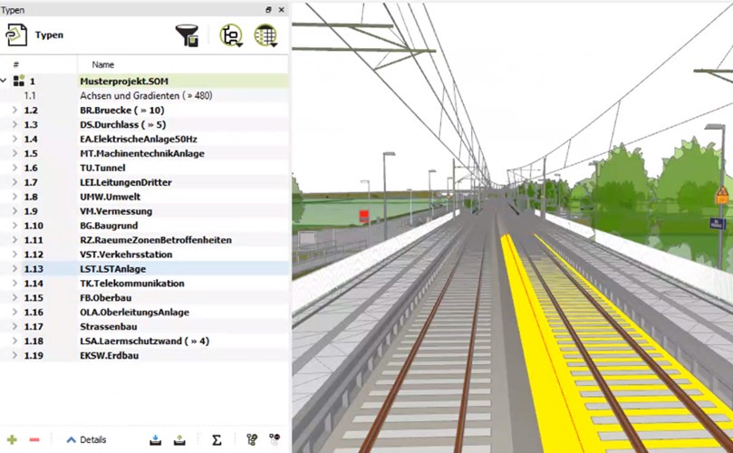 BIM-Infrastrukturmodell in Erstellung, Grafik Deutsche Bahn