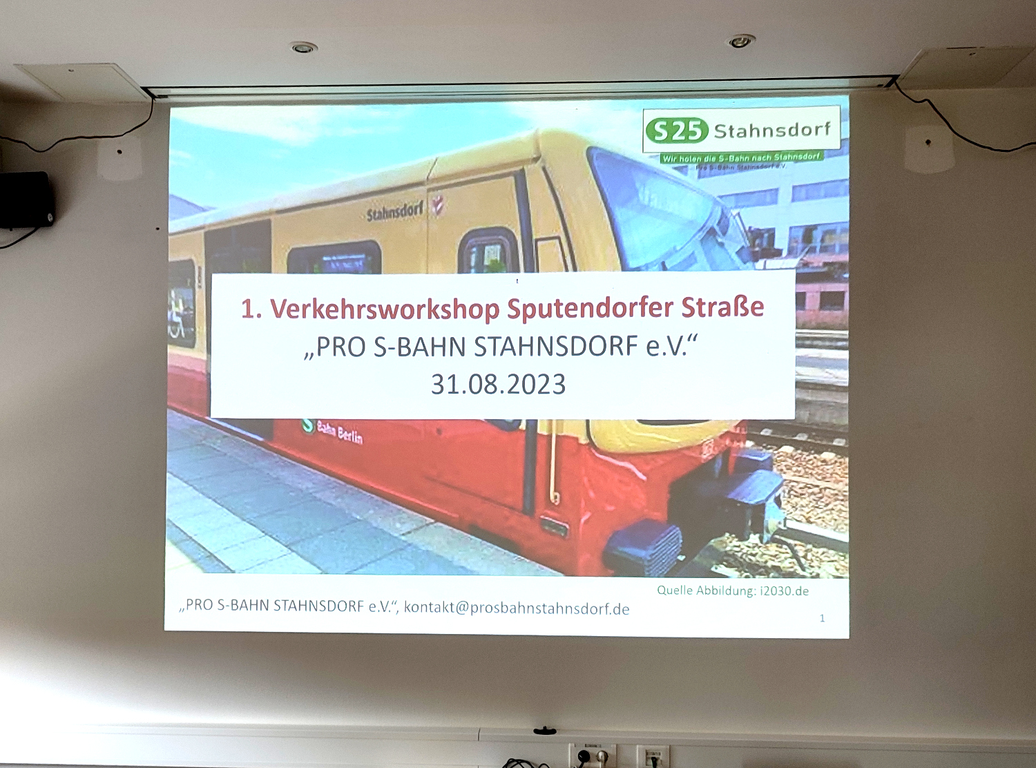 S25 Süd S-Bahnverlängerung: 1. Verkehrsworkshop zum neuen Bahnhof, Foto: VBB