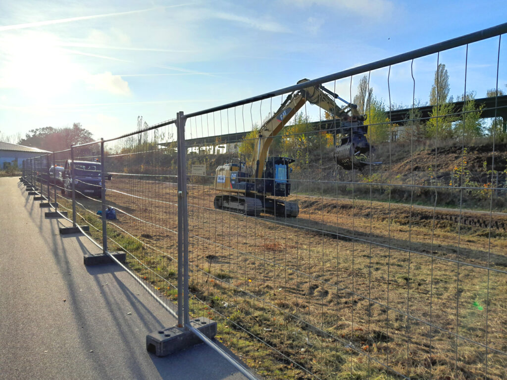 Baustart am Bahnhof Wilhelmsruh dem Start der Stammstrecke der Heidekrautbahn im November 2024, Foto NEB