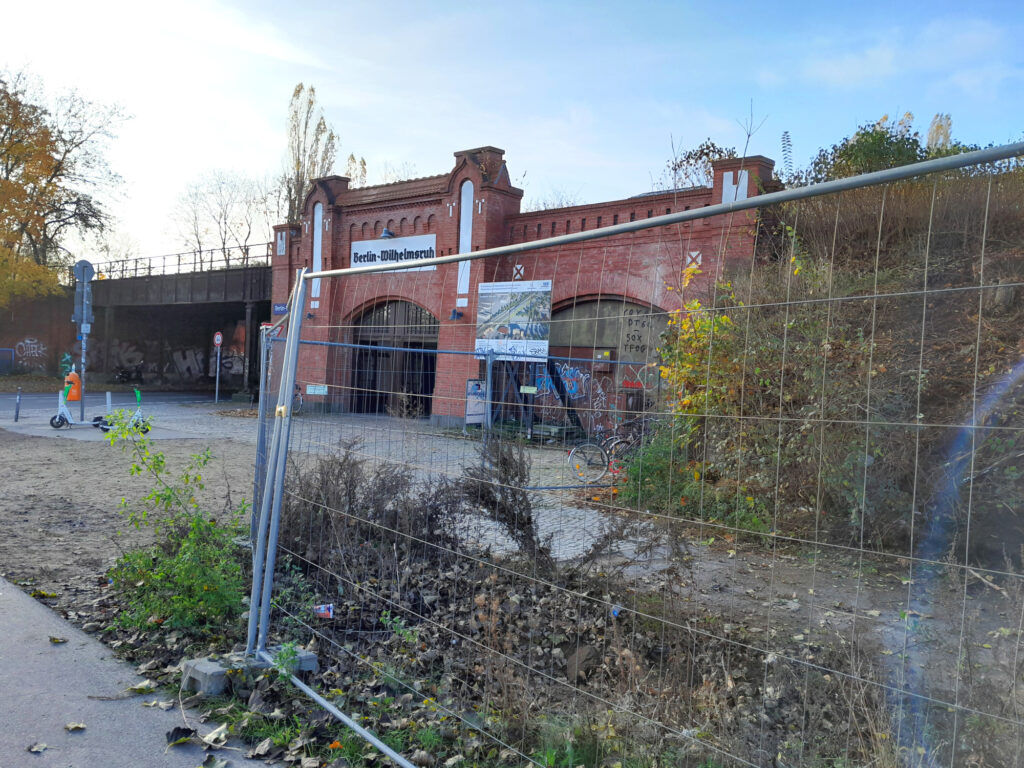 Baustart am Bahnhof Wilhelmsruh dem Start der Stammstrecke der Heidekrautbahn im November 2024, Foto NEB